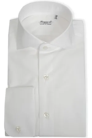 Finamore Heren, Overhemden, Wit, Maat: XL