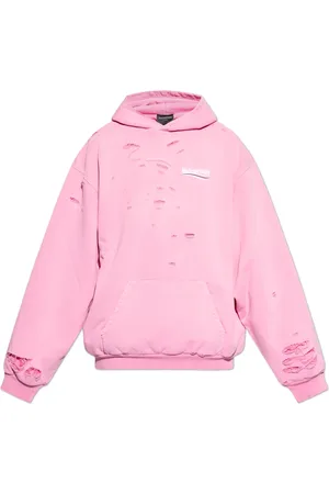 Balenciaga Heren, Sweatshirts & Hoodies, Roze, Maat: M Katoen