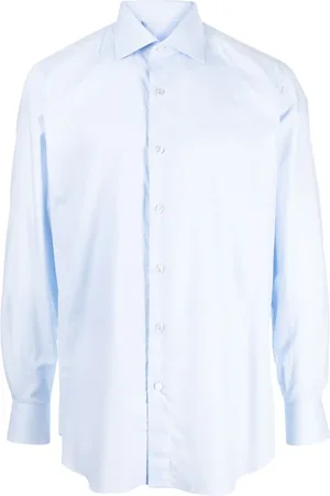 BRIONI Heren, Overhemden, Blauw, Maat: XL Katoen