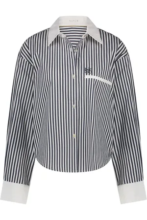 NUKUS Dames, Blouses & Shirts, Blauw, Maat: 2XL Katoen