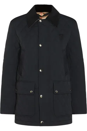 Burberry Heren, Jassen, Zwart, Maat: S Nylon