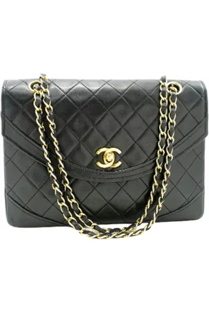 CHANEL Dames, Pre-owned, Zwart, Maat: ONE Size Leer