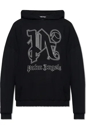 Palm Angels Heren, Sweatshirts & Hoodies, Zwart, Maat: M Katoen