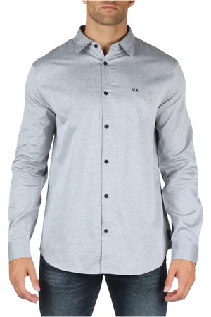 Armani Exchange Heren, Overhemden, Grijs, Maat: S Katoen