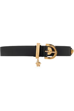 VERSACE Dames, Accessoires, Zwart, Maat: 80 CM Leer