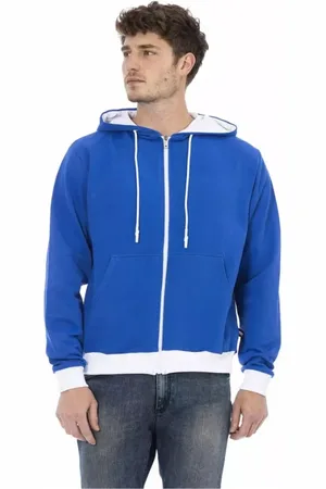 BALDININI Heren, Sweatshirts & Hoodies, Blauw, Maat: 3XL Wol