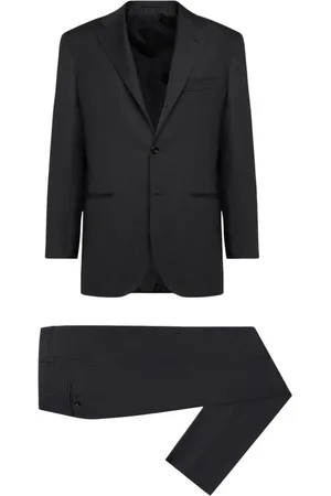 Kiton Heren, Pakken, Zwart, Maat: 2XL Wol