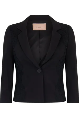 Twin-Set Dames, Jassen, Zwart, Maat: 2XS Leer