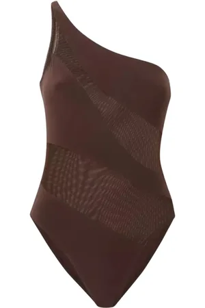Norma Kamali Dames, Badkleding, Bruin, Maat: S Spandex