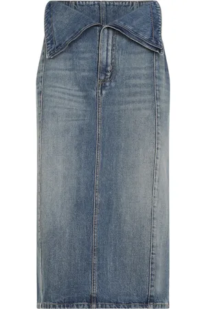 Alexander McQueen Dames, Rokken, Blauw, Maat: S Katoen