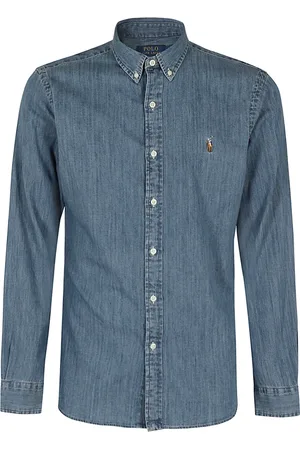Ralph Lauren Heren, Overhemden, Blauw, Maat: 2XL Denim