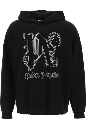 Palm Angels Heren, Sweatshirts & Hoodies, Zwart, Maat: M Katoen