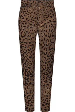 Dolce & Gabbana Dames, Broeken, Bruin, Maat: 2XS Katoen