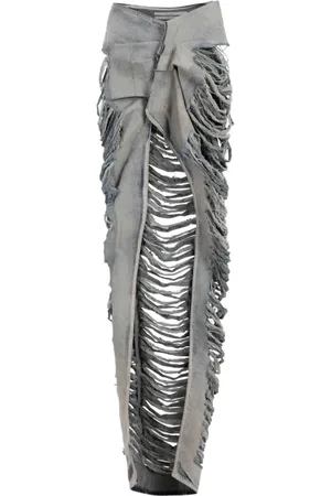 Rick Owens Dames, Rokken, Grijs, Maat: XS Katoen