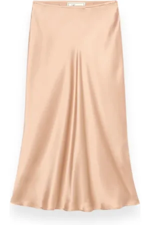 BLUMARINE Dames, Rokken, Bruin, Maat: M Satijn