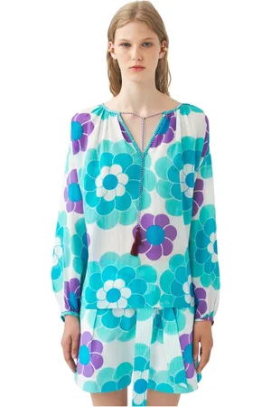 Antik Batik Dames, Blouses & Shirts, Veelkleurig, Maat: S Katoen