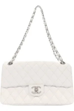 CHANEL Dames, Pre-owned, Wit, Maat: ONE Size Leer