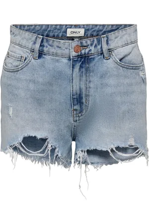 ONLY Dames, Korte broeken, Blauw, Maat: L Katoen