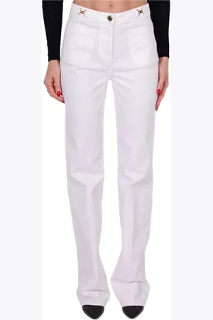 Elisabetta Franchi Dames, Broeken, Wit, Maat: W27 Denim