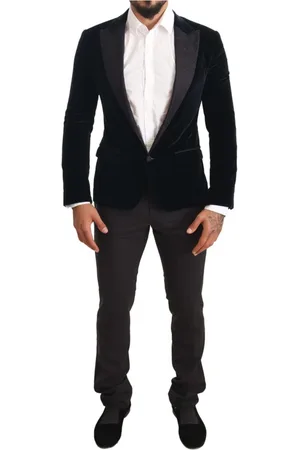 Dolce & Gabbana Heren, Pakken, Blauw, Maat: S Tweed