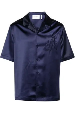 Axel Arigato Heren, Overhemden, Blauw, Maat: XS Satijn