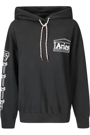 ARIES Heren, Sweatshirts & Hoodies, Zwart, Maat: M Katoen