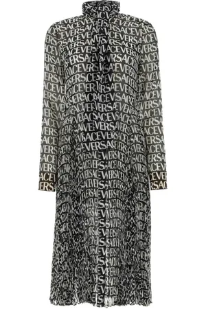 VERSACE Dames, Jurken, Zwart, Maat: 2XS Zijde