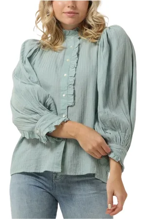 Antik Batik Dames, Blouses & Shirts, Blauw, Maat: S
