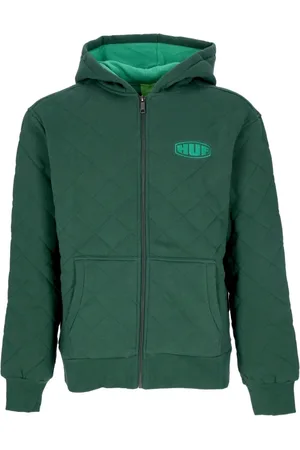 Huf Heren, Sweatshirts & Hoodies, Groen, Maat: M Katoen