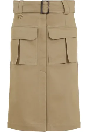 Chloé Dames, Rokken, Bruin, Maat: XS Katoen