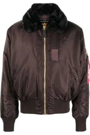 Alpha Industries Heren, Jassen, Bruin, Maat: XL Nylon