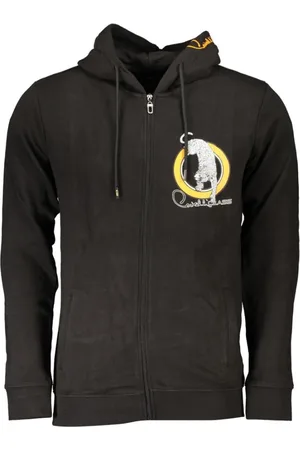 Roberto Cavalli Heren, Sweatshirts & Hoodies, Zwart, Maat: L Katoen