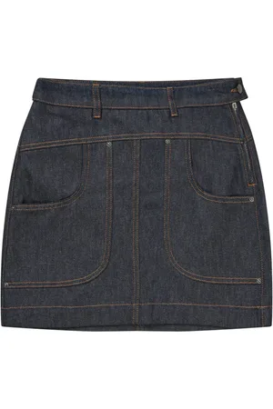 Munthe Dames, Rokken, Blauw, Maat: S Denim