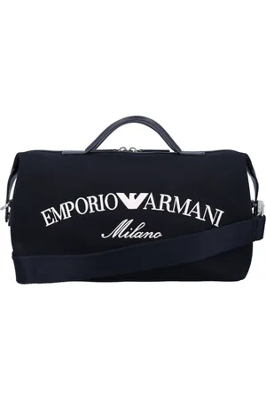 Emporio Armani Heren, Tassen, Blauw, Maat: ONE Size Katoen