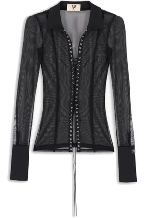 ANIYE BY Dames, Blouses & Shirts, Zwart, Maat: S