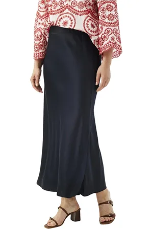 In Front Dames, Rokken, Blauw, Maat: XL Viscose