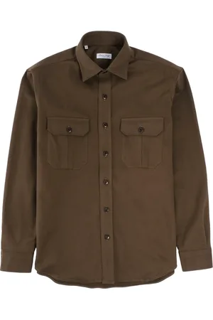 SALVATORE PICCOLO Heren, Overhemden, Bruin, Maat: M