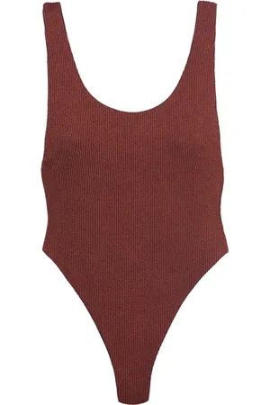 Reina Olga Dames, Badkleding, Bruin, Maat: L Polyamide