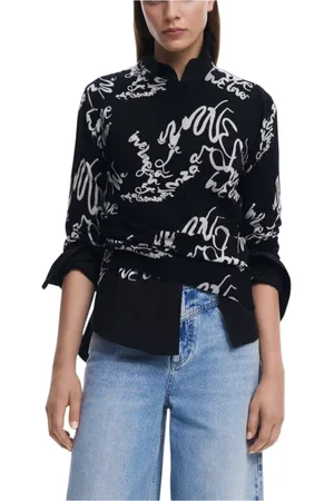 Desigual Dames, Truien, Zwart, Maat: 2XL Viscose