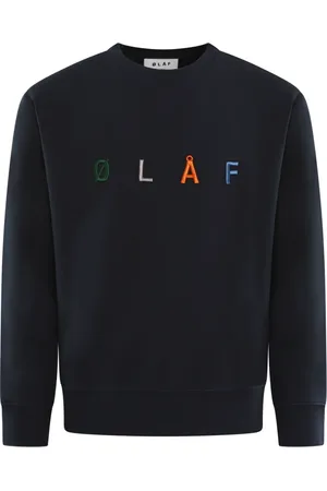OLAF HUSSEIN Heren, Sweatshirts & Hoodies, Blauw, Maat: L