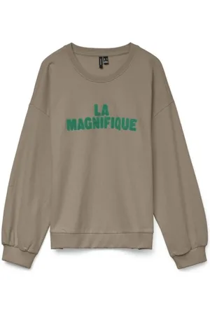 VERO MODA Dames, Sweatshirts & Hoodies, Bruin, Maat: M