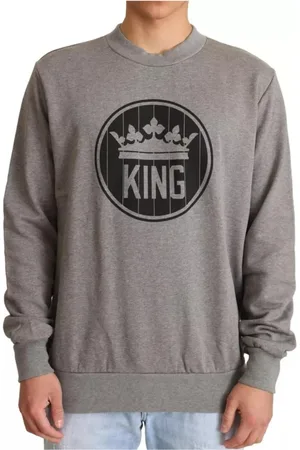 Dolce & Gabbana Heren, Sweatshirts & Hoodies, Grijs, Maat: 4XL Katoen