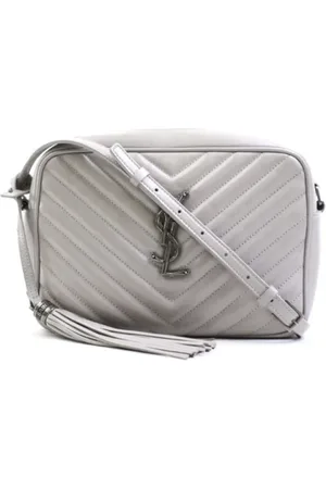 Saint Laurent Dames, Pre-owned, Grijs, Maat: ONE Size Leer