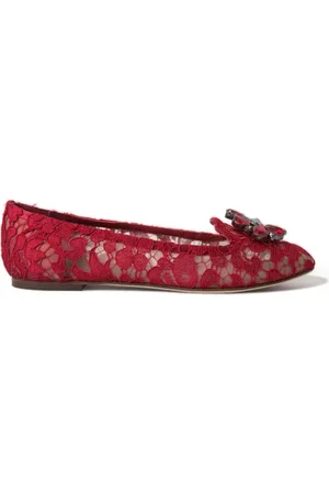 Dolce & Gabbana Dames, Schoenen, Rood, Maat: 36 1/2 EU Katoen