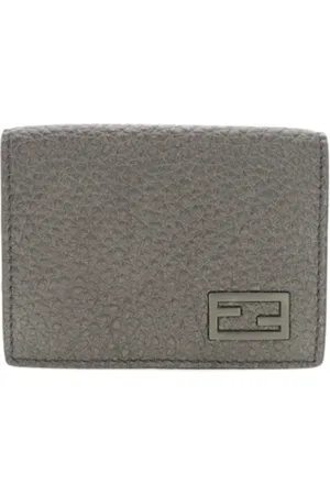Fendi Heren, Pre-owned, Grijs, Maat: ONE Size Leer