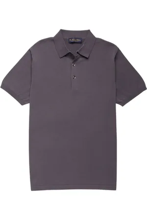 Brooks Brothers Heren, Tops, Grijs, Maat: M Katoen
