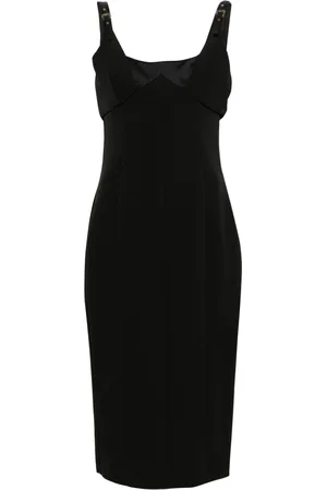 VERSACE Dames, Jurken, Zwart, Maat: S Poliester