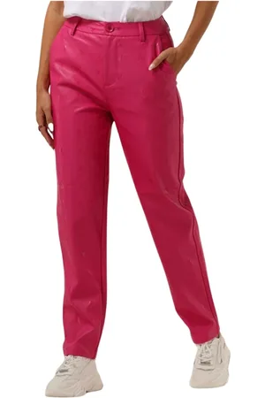 Alix the label Dames, Broeken, Roze, Maat: M Leer