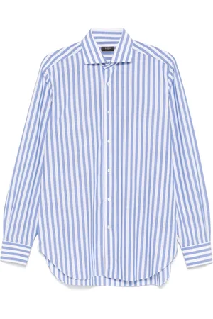 BARBA Heren, Overhemden, Blauw, Maat: 4XL