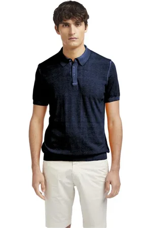 At.p.Co Heren, Tops, Blauw, Maat: S Katoen